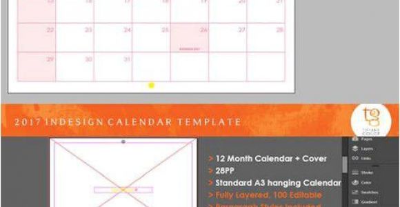 Calendar Indesign Template 2017 Indesign Calendar Template 2017 Calendar Template 2018