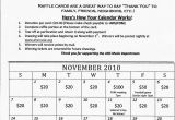 Calendar Raffle Fundraiser Template Old Alvirne Music Program Fom November Raffle Calendars