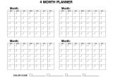 Calendar Template 4 Months Per Page Four Month Per Page Calendar Template Autos Post