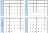 Calendar Template 4 Months Per Page Printable 6 Month Calendar Printable 360 Degree