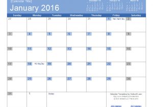 Calendar Template by Vertex42 Com 2016 Calendar Templates and Images