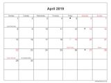Calendar Template by Vertex42 Com April 2019 Calendar with Holidays Uk Monthly Printable