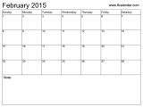 Calendar Template for February 2015 9 Best Images Of Blank February Calendar 2015 Printable