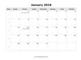 Calendar Template to Type In Blank Monthly Calendar 2018 Monthly Calendar Template