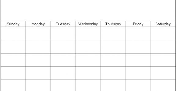 Calendar Template to Type In Monthly Calendar to Print and Fill Out Calendar