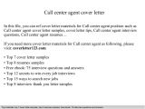 Call Center Agent Contract Template Call Center Agent Cover Letter
