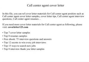 Call Center Agent Contract Template Call Center Agent Cover Letter