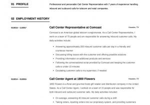 Call Center Resume Sample Call Center Representative Resume Guide 12 Samples