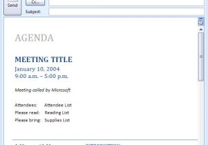 Call for Agenda Items Email Template Download Ms Office E Mail Message Meeting Agenda