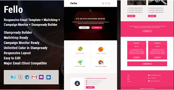 Campaign Monitor Responsive Email Template Fello Responsive Email Template Campaign Monitor