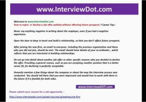 Can You Go to A Job Interview without A Resume How to Reject or Decline A Job Offer Politely without