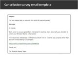 Cancellation Email Template Cancellation Survey Email Template
