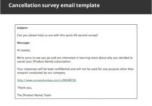Cancellation Email Template Cancellation Survey Email Template