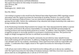 Capitol Hill Cover Letter Undergraduate Student Cover Letter Collection