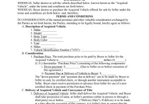 Car Contract Template Car Sale Agreement Template