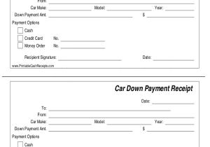 Car Receipt Template 7 Sample Payment Receipt forms Sample Templates