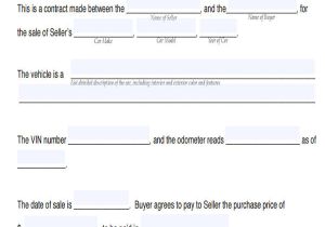 Car Sale Template Contract 11 Vehicle Sales Agreement Samples Free Word Pdf