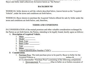 Car Sale Template Contract 6 Free Sales Agreement Templates Excel Pdf formats