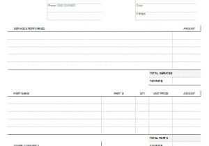 Car Service Receipt Template Auto Repair Invoice Template for Excel