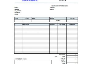 Car Service Receipt Template Car Invoice Templates 17 Free Word Excel Pdf format