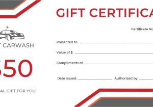 Car Wash Gift Certificate Template Free Carwash Gift Certificate Template In Adobe