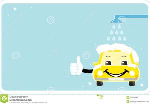 Car Wash Gift Certificate Template Visiting Card with Smiling Car Wash Stock Vector Image