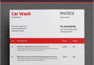 Car Wash Receipt Template Car Wash Invoice Template Free Premium Templates