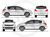 Car Wrap Templates Free Download Versa Car Wrap Template Stock Vector Art