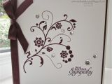 Card and Flowers Delivery Uk Sympathy Card Using Flowering Flourishes by Stampin Up
