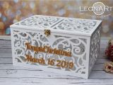 Card and Gift Holder Wedding Personalized Wedding Card Money Box with Slot Wedding Card