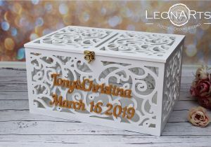 Card and Gift Holder Wedding Personalized Wedding Card Money Box with Slot Wedding Card