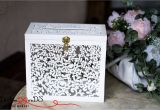 Card and Gift Holder Wedding Wedding Card Box with Slot Card Box with Lock White