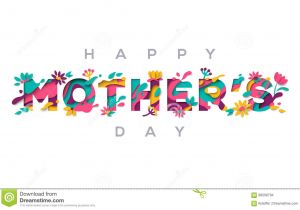 Card Background for Mothers Day Happy Mothers Day Greeting Card Stock Vector Illustration
