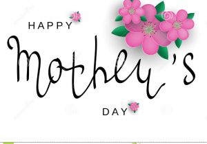 Card Background for Mothers Day Vector Greeting Card with Mother S Day Black Calligraphy An