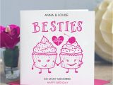 Card Birthday for Best Friend Best Friend Birthday Card Besties by Lisa Marie Designs