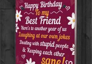 Card Birthday for Best Friend Happy Birthday Card Best Friend Birthday Gift Friendship