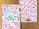 Card Birthday Wishes with Name Flamboyance Flamingo Od Birthday Greetings Card Also the Bison