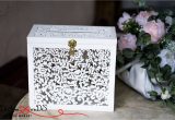 Card Box for Wedding with Lock Wedding Card Box with Slot Card Box with Lock White