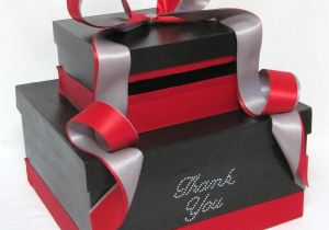 Card Box Ideas for Wedding Black and Red Ribbon Card Box Wedding Silver Wedding Card