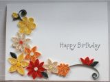 Card Design for Birthday Handmade Handcrafted Birthday Card with Paper Quilled Flowers Mit