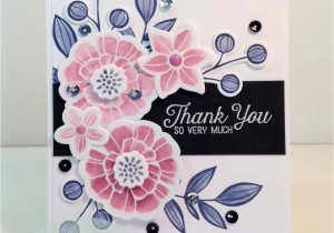 Card Design Handmade Thank You Falling Flowers Thank You so Very Much with Images