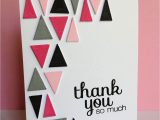 Card Design Handmade Thank You Triangle Filled Thanks Tarjetas De Cumpleaa Os Hechas A