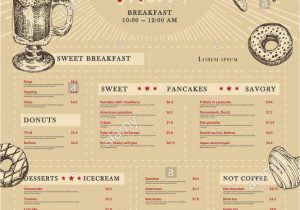 Card Design with Vintage Background City Food Festival Menu Design Template In Retro Style On