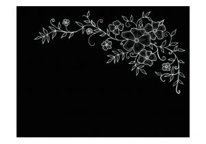 Card Flower Black and White ornamental Flowers Black Postcard Zazzle Com