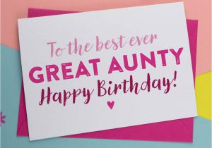 Card for Best Friend Birthday Best Ever Great Aunt Great Auntie Birthday Card