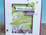Card for Birthday with Name Shaky Birthday Hintergrundstempel