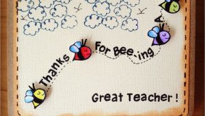 Card for Teachers Day Handmade M203 Thanks for Bee Ing A Great Teacher with Images