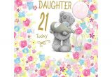 Card Greetings for 21st Birthday Daughter 21st Birthday Large Me to You Bear Card Happy