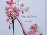 Card Greetings for 21st Birthday Handmade Personalised Female Birthday Card 18th 21st 30th