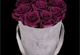 Card Holder for Flower Bouquet Classic Infinity Rosebox Velvet Plum S